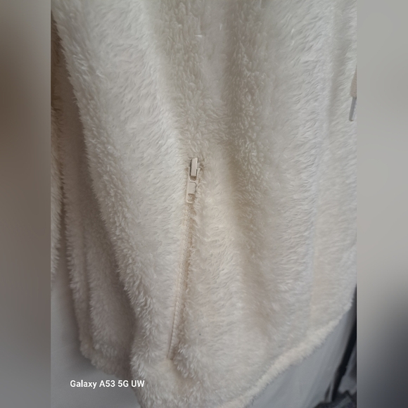 Roma Concept By Rosee L Ivory Fuzzy Cowlneck Sweater Elastic Waist Long Sleeve - Picture 2 of 6